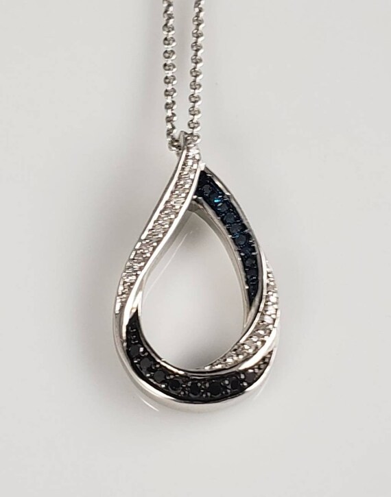 SALE! Gorgeous JWBR Blue, Black, & White Diamond … - image 1