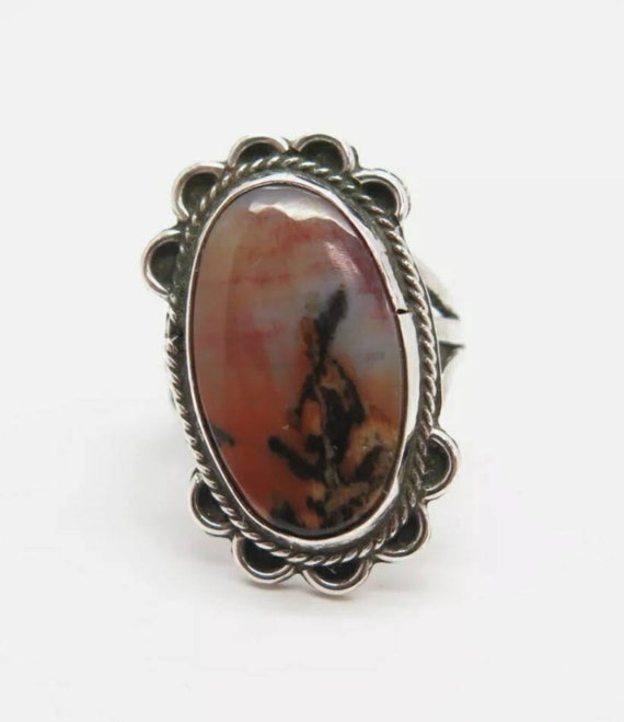 Incredible Vintage Native American Navajo Coral Sterling Silver Pauline Nelson Rng Incredible Vintage Native American Navajo Coral Sterling Silver Pauline Nelson Rng