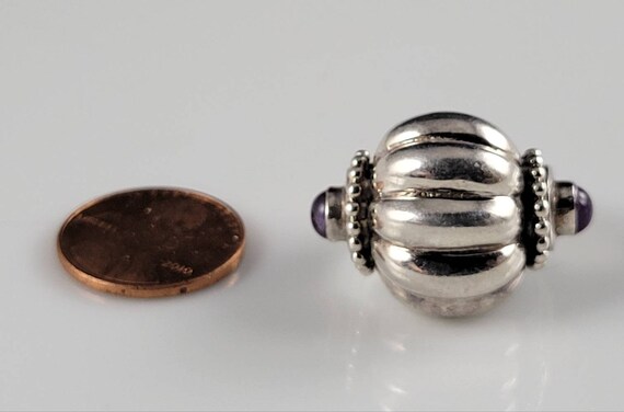 Steampunk Style Amethyst Scroll Ring - image 6