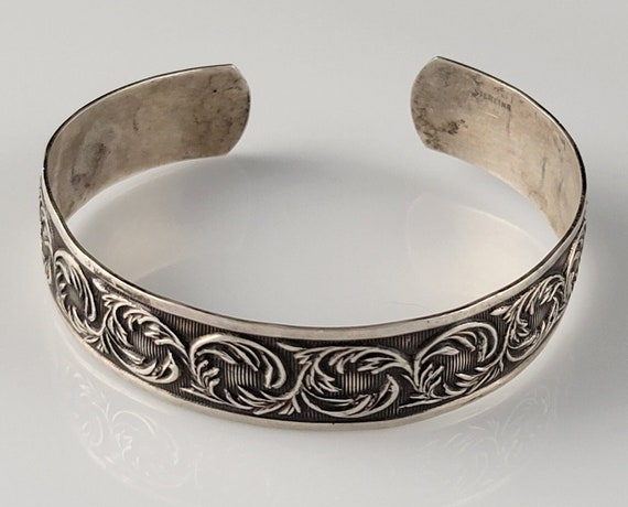 Antique Danecraft Floral Sterling Silver Bracelet - image 8