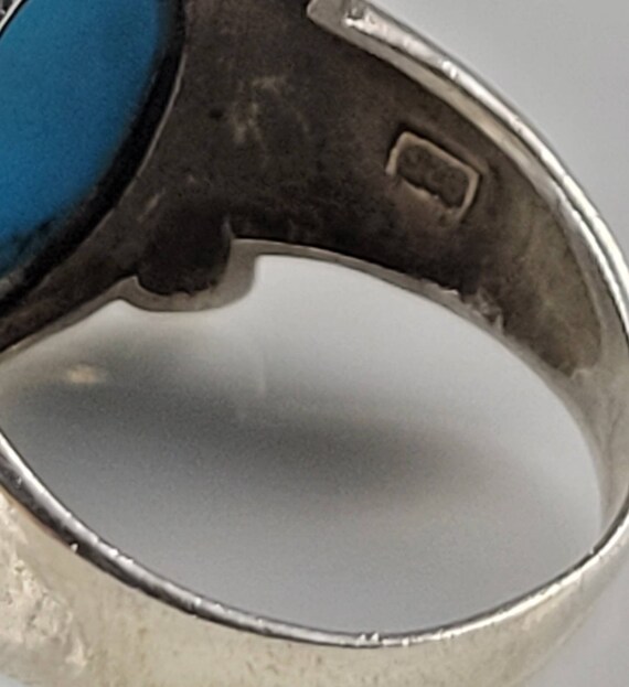 Dramatic Natural Spiderweb Turquoise Sterling Scr… - image 5