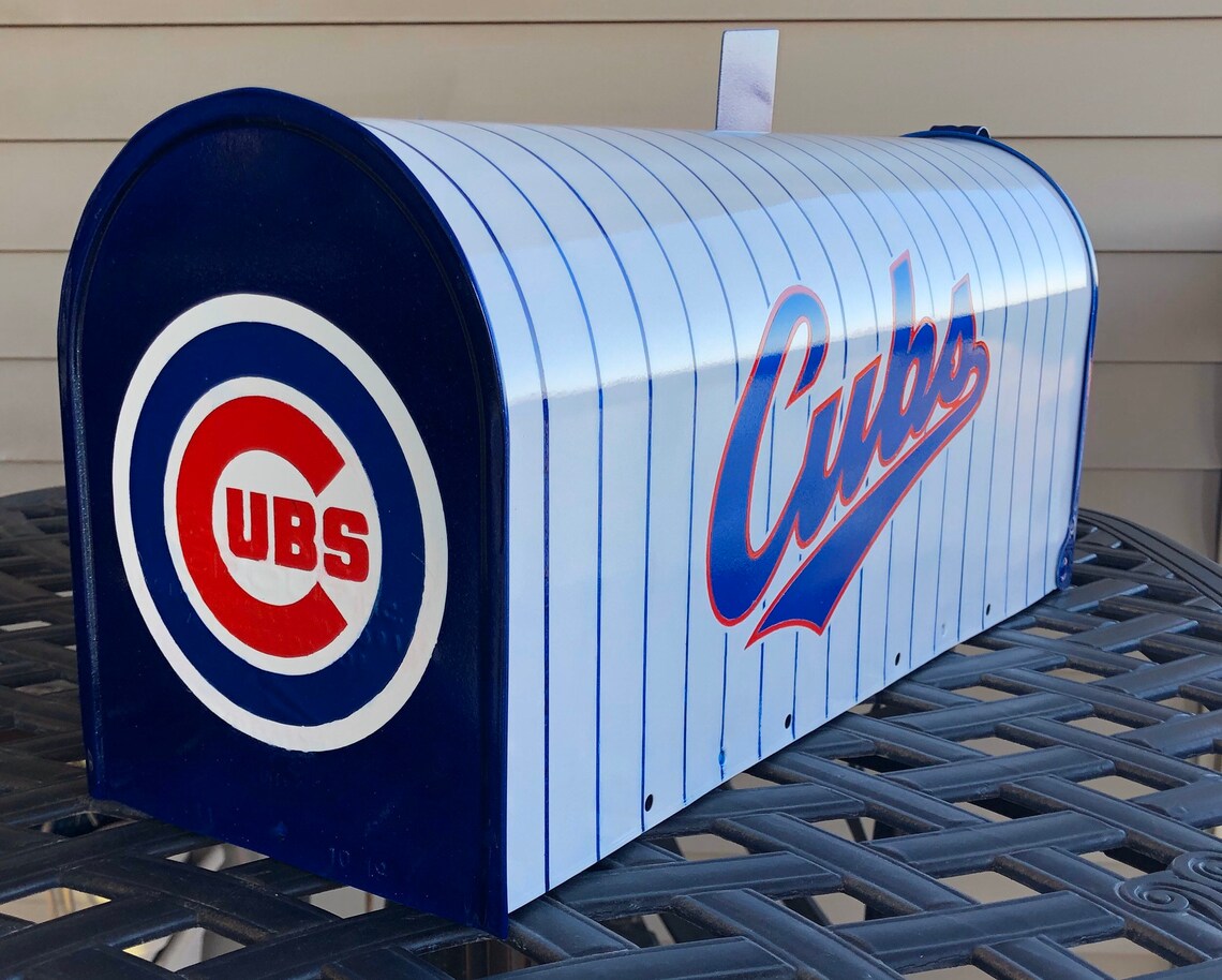 Custom painted Chicago Cubs mailbox Etsy