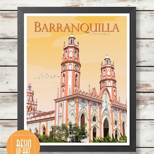 Colombia Travel Poster - Barranquilla - Digital Download - Wall Art - Home Decor - Wall Decor - Colombia Art - Gift Idea - Colombia Poster