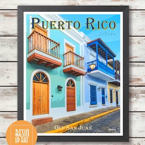 Puerto Rico Travel Poster - Puerto Rico Print - Printed Poster - Home Decor - Puerto Rico Poster - Puerto Rico Art - Puerto Rico Wall Art