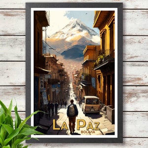 La Paz Travel Poster - Bolivia - Instant Download - Wall Art - Wall Deco - Home Decor