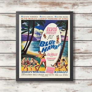 Elvis Presley - Blue Hawaii - Movie Poster Print - Vintage - Wall Decor - Gift Ideas