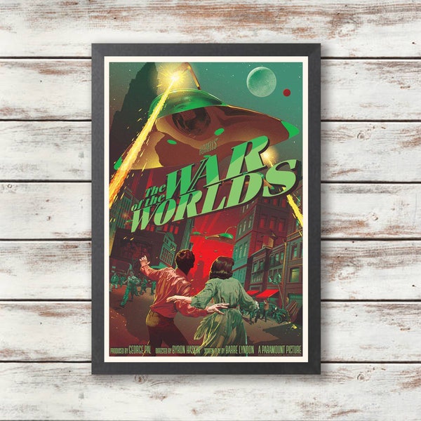 The War of the Worlds (1953) - Movie Poster - Vintage - Cinema - Wall Decor - Gift Idea