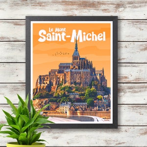 Mont Saint Michel - Travel Poster - Normandie - Printed Poster - France - Wall Decoration - Gift Idea