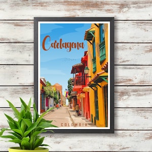 Cartagena - Colombia Travel Poster - Poster Print - Wall Deco - Gift Idea