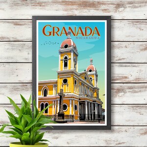 Granada Travel Poster - Nicaragua - Printed Poster - Wall Decoration - Gift Idea