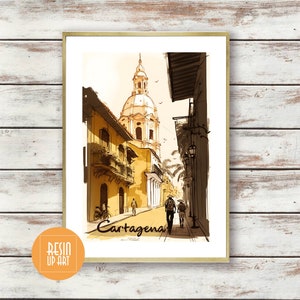 Colombia Travel Poster - Cartagena Wall Art - Poster Print - Wall Deco - Gift Idea - Colombia Home Decor - Colombia Poster - Colombia Prints