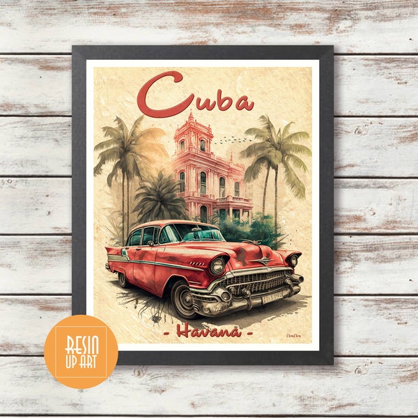 Cuba Travel Poster - Cuba Instant Download - Cuba Wall Decor - Digital Download - Cuba Gift Idea - Cuba Wall Art - Cuba Posters - Home Decor