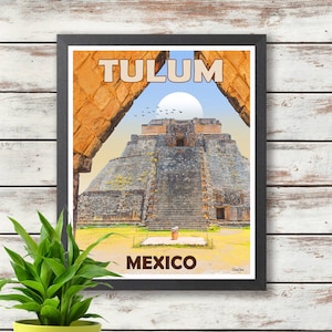 Tulum - Mexico Travel Poster - Digital Download - Wall Deco - Gift Idea