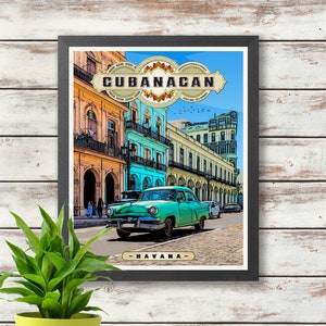 Cuba Travel Poster - Havana Poster - Cuba Instant Download - Digital Download Art - Cuba Wall Decor - Cuba Gift Idea - Cuba Posters