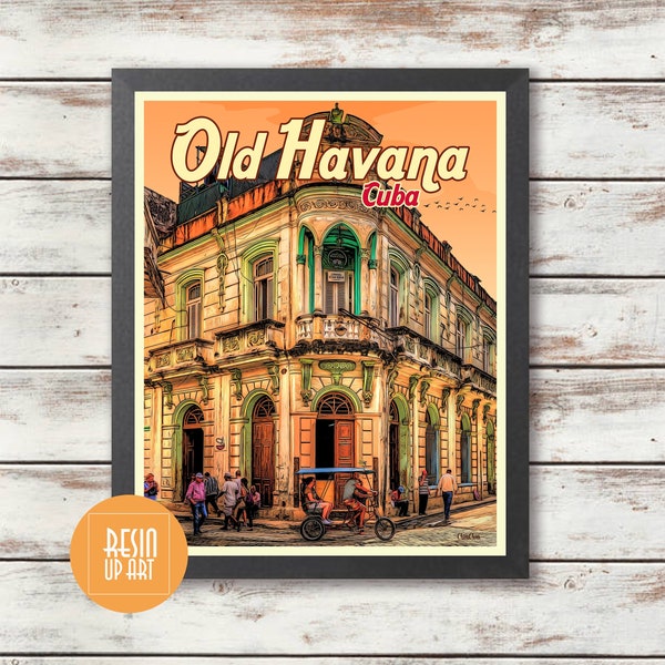 Cuba Travel Poster - Old Havana Poster - Cuba Printed Poster - Cuba Wall Decor - Cuba Gift Idea - Cuba Wall Art - Cuba Prints - Cuba Posters