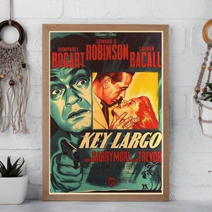 Key Largo - (1948) Movie Poster - Digital Download - Wall Decor - Home Decor - Cinema - Gift Ideas