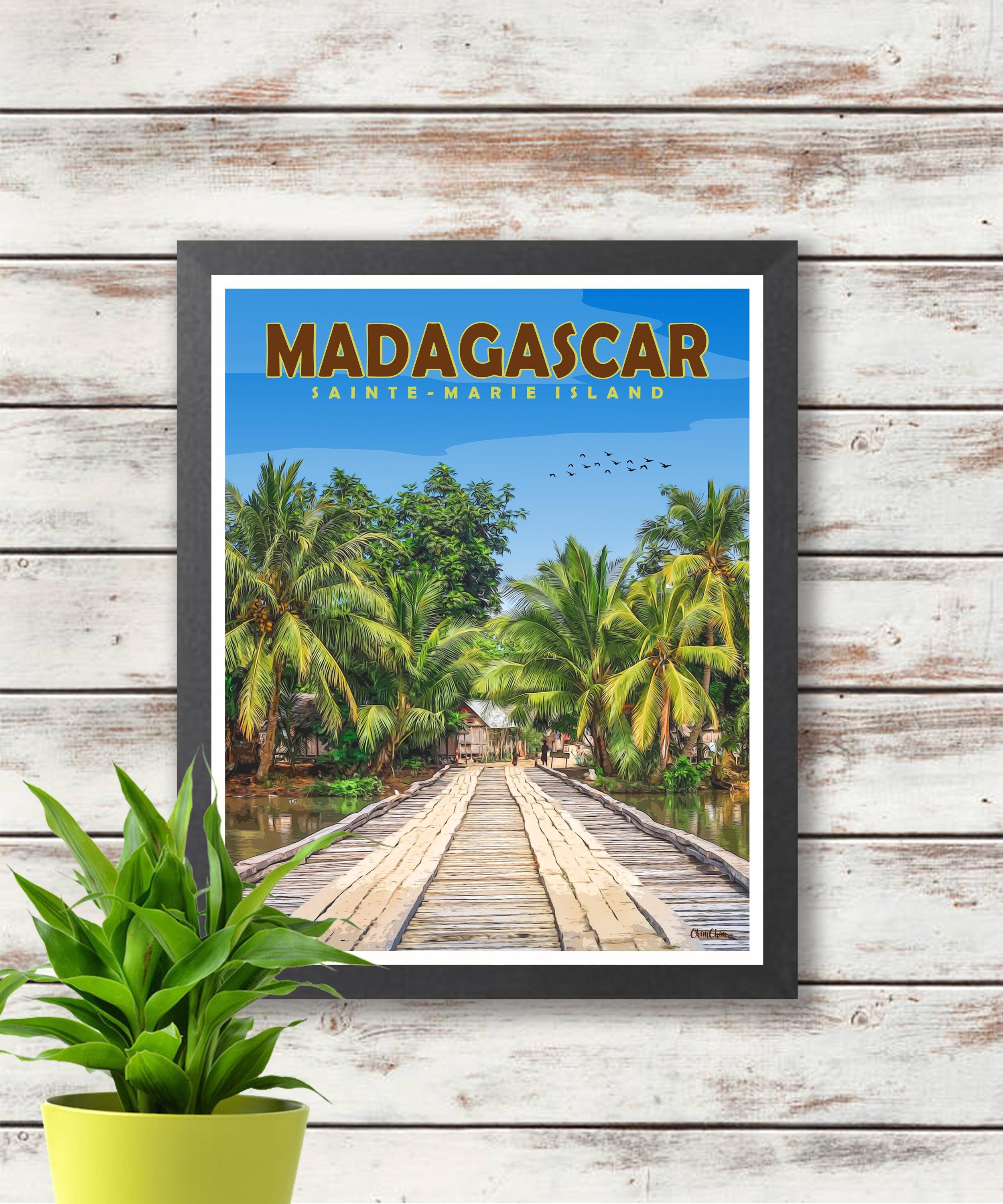 Madagascar Travel Poster - Sainte Marie Island - Digital Download ...