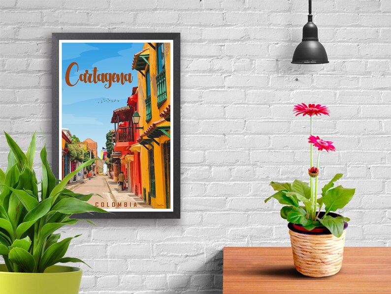 Cartagena Colombia Travel Poster Poster Print Wall Deco Gift Idea image 4