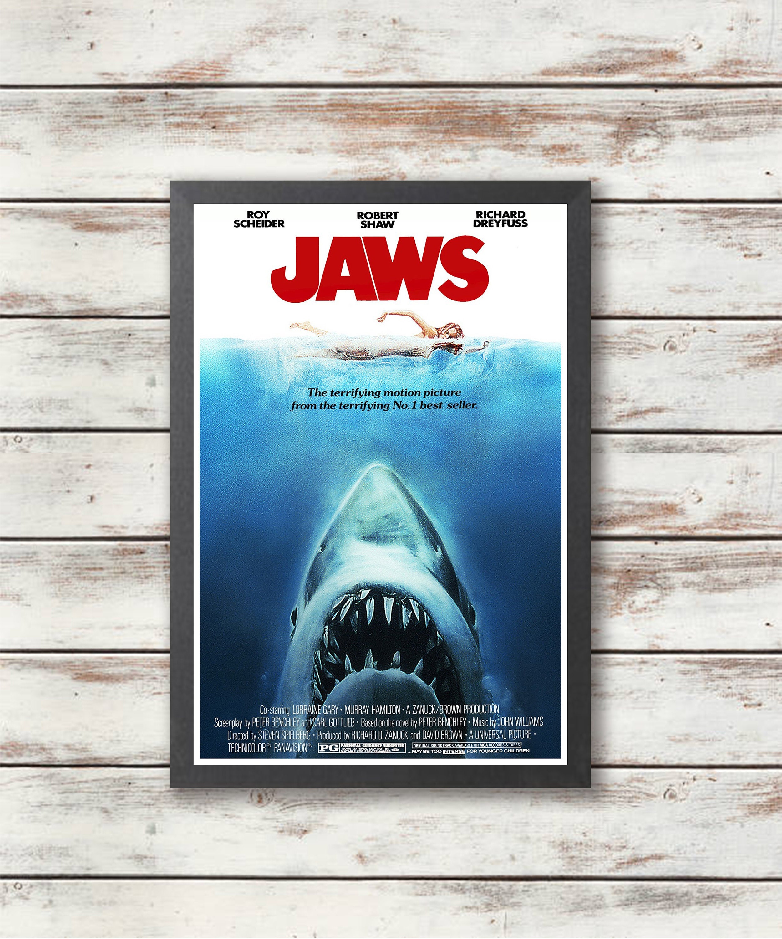 Discover Jaws - 1975 Movie Poster - Steven Spielberg - Printed Poster - Wall Decor - Gift Idea