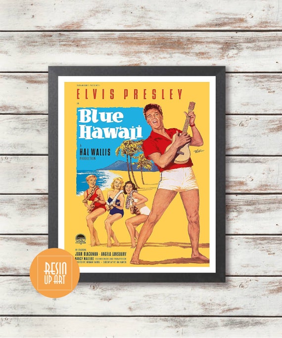 Elvis Presley Movie Poster Blue Hawaii Digital Download Art Wall.
