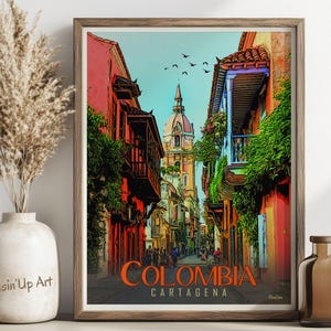 Colombia Cartagena Travel Poster - Printed Poster - Wall Art - Home Decor - Wall Decor - Poster - Colombia Art - Gift Ideas