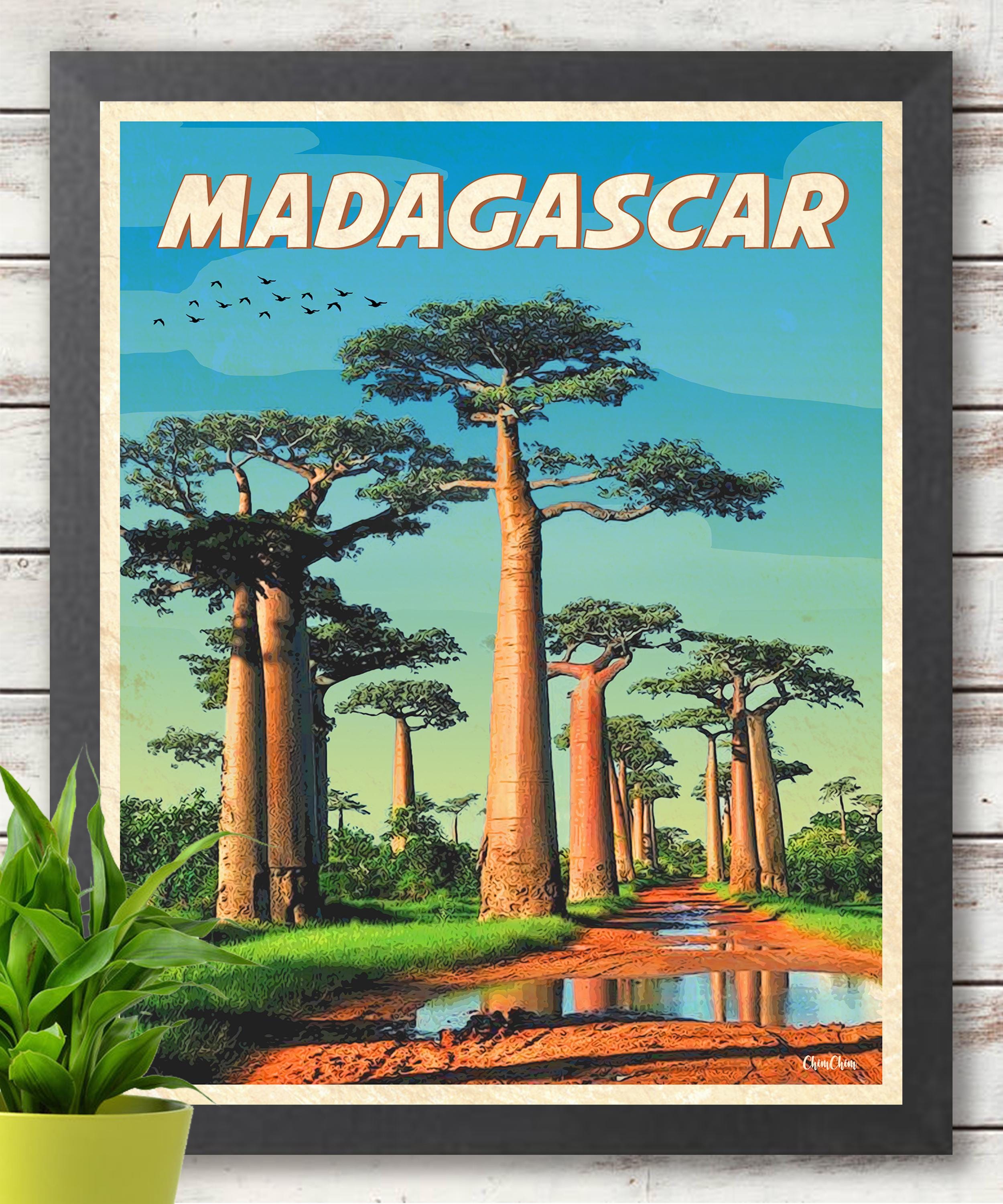 Madagascar Travel Poster - Digital Download - Wall Decor - Home Decor ...