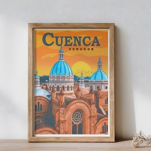 Cuenca Ecuador Reise Poster - Digitaler Download - Wand Dekoration - Reise Wand Kunst - Wohnkultur