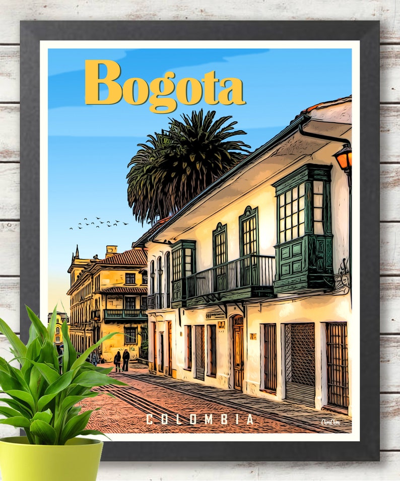 Set of 3 Travel Posters Colombia Cartagena Bogota Printed Posters Wall deco Wall Art Home Decor Colombia Poster Travel Art image 4