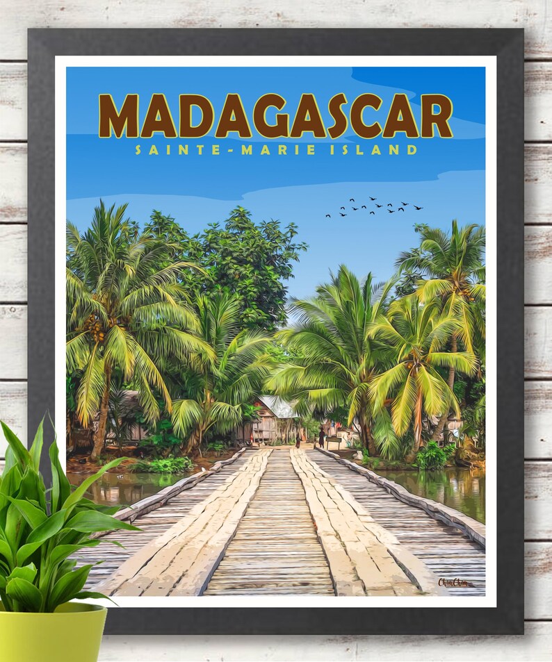 Madagascar Travel Poster - Sainte Marie Island - Digital Download ...