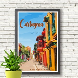 Cartagena Colombia Travel Poster Poster Print Wall Deco Gift Idea image 3