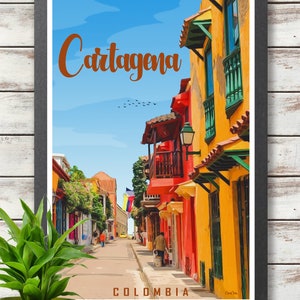 Cartagena Colombia Travel Poster Poster Print Wall Deco Gift Idea image 2