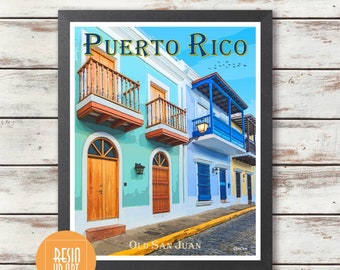 Puerto Rico Travel Poster - Puerto Rico Print - Printed Poster - Home Decor - Puerto Rico Poster - Puerto Rico Art - Puerto Rico Wall Art