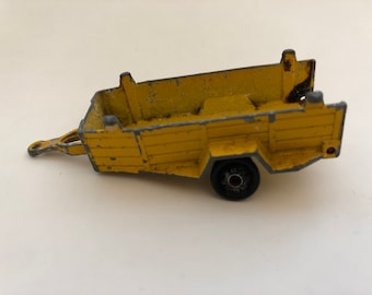 Vintage Majorette Trailer, vintage trailer, vintage toy, vintage yellow trailer, vintage yellow toy, majorette trailer, majorette toy, toy