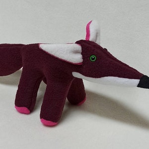 Arctic fox, cuddly toy, blackberry