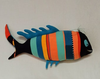 Pesce colorato molto grande, peluche