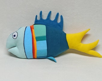 Big colorful fish, plush toy