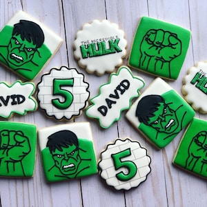 Superhero theme set cookies