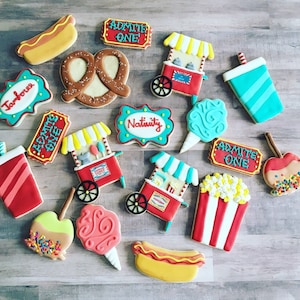 Carnival theme set cookies