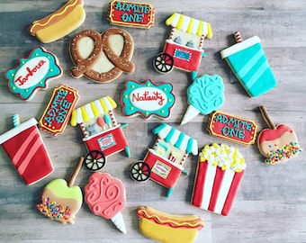 Carnival theme set cookies