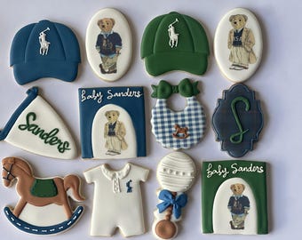 Ensemble de biscuits pour baby shower ours
