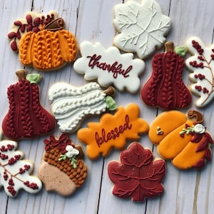 Pumpkin theme/Thanksgiving set cookies