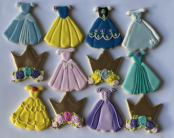 Prinsess-tema-set kakor