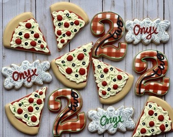 Pizza theme cookies