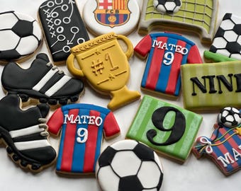 Soccer theme cookies