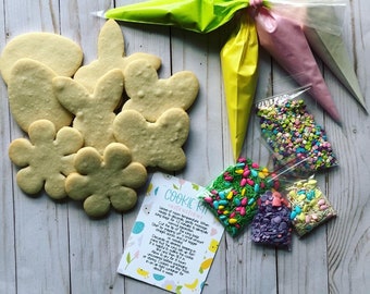 Sugar cookie kit / Decorate your own cookies - 8 COOKIES