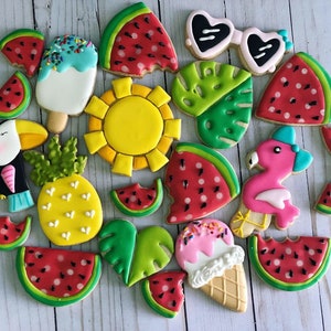 Summer theme set cookies