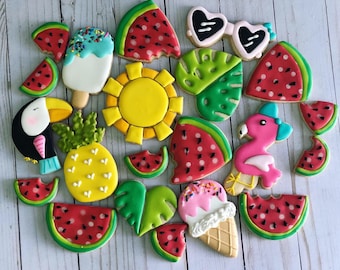 Summer theme set cookies