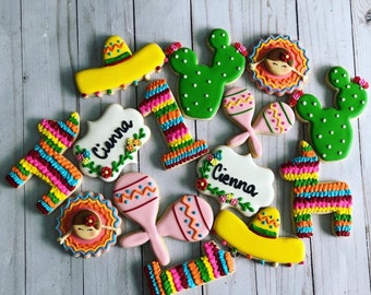 One year old Mexican theme set cookies