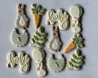 Kanin Baby Shower-set kakor