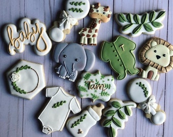 Safari Baby Shower cookies